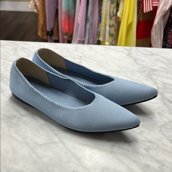 VIVAIA Light Blue Aria 2.0 Casual Pointed Toe Ballet Flat Size 43/US11 - Picture 2 of 13